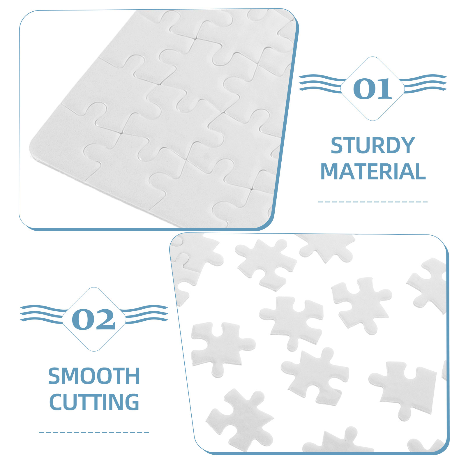 4 hojas de piezas de rompecabe - Puzzle Blank White reseña y precio